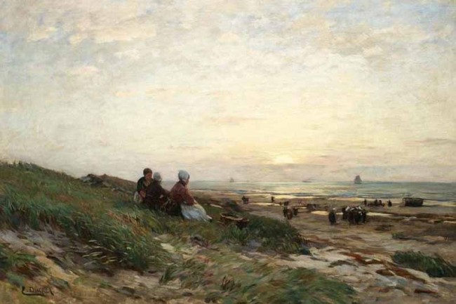 Сочинение по картине: Дюккер - "Ожидание возвращения рыбаков"